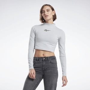 Reebok Vector Crop Top Damen - Grau - DE 510-TPK